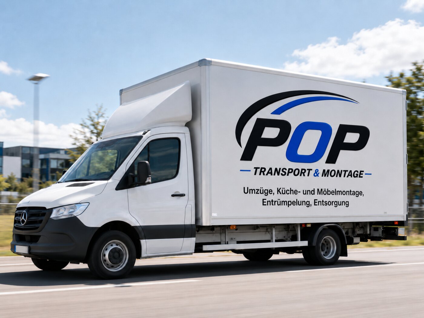 POP Transport & Montage – unser Umzugs-Lkw mit Logo